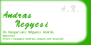 andras negyesi business card
